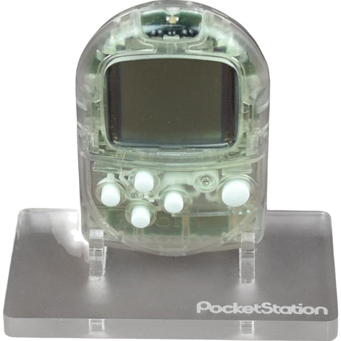 Display stand for Sony PocketStation handheld console - Frosted Clear | Rose Colored Gaming - 1