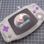 Hand cast custom resin buttons for Nintendo Game Boy Advance - Chrome Purple | Lab Fifteen Co