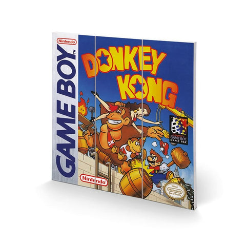 Donkey Kong GameBoy 30 x 30cm Square Wood Panel Print wall art | Pyramid - 1