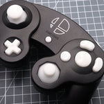 Hand cast custom resin buttons set for Nintendo GameCube - Glow in the aqua GITD [NGC] | Lab Fifteen Co