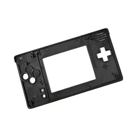 Duo Faceplate for Game Boy Macro console (Nintendo DS Lite mod) 3D printed - Black | Humble Bazooka - 2