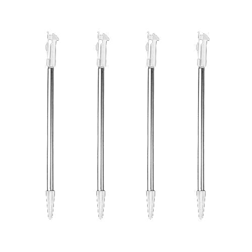 Extendable stylus for 3DS New Nintendo replacement slot in metal pens – ZedLabz – 4 pack white - 1