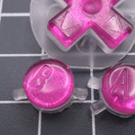 Hand cast custom resin buttons for Nintendo Game Boy Color (GBC CGB) - Chrome pink | Lab Fifteen Co