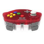 Tribute 64 2.4Ghz wireless N64 mini controller for N64, Switch, PC, Mac and Other USB Devices V2 - Clear red | Retro-Bit