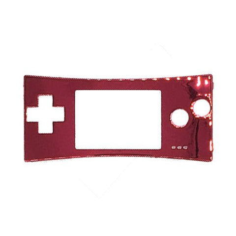 Faceplate screen for Nintendo Game Boy Micro console lens replacement - Chrome Red REFURB | ZedLabz - 1