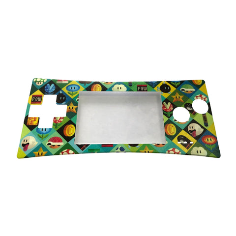 Faceplate screen lens for Game Boy Micro console Nintendo replacement part Super Mario icon edition - Multi Colour | ZedLabz - 1