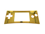 Faceplate screen lens for Nintendo Game Boy Micro console - Gloss Chrome Gold | ZedLabz - ZedLabz800664