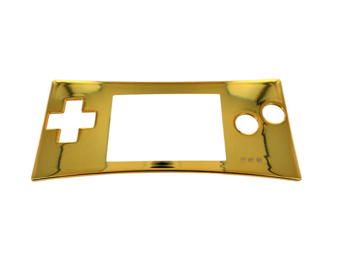 Faceplate screen lens for Nintendo Game Boy Micro console - Gloss Chrome Gold | ZedLabz - ZedLabz800664