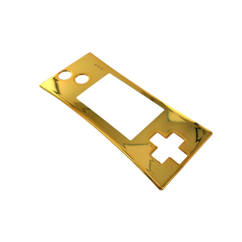 Faceplate screen lens for Nintendo Game Boy Micro console - Gloss Chrome Gold | ZedLabz - ZedLabz800664