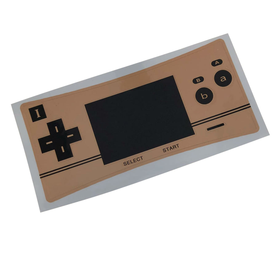 Faceplate sticker for Nintendo Game Boy Micro console - Gold Famicom Style | ZedLabz - 1