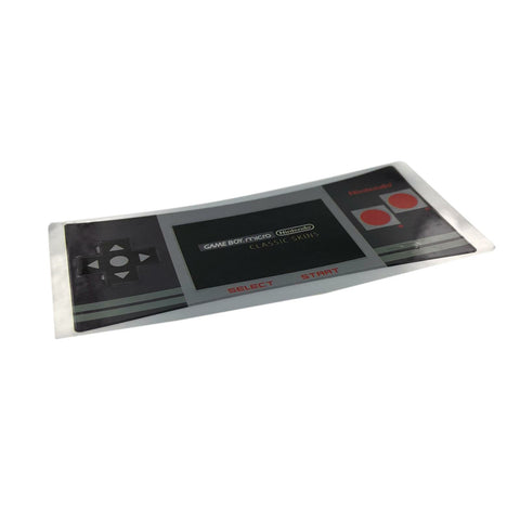 Faceplate sticker for Nintendo Game Boy Micro console - Silver NES Style | ZedLabz - 2