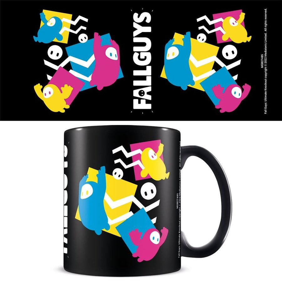 Fall guys CMYK Free Fall official mug 11oz/315ml black ceramic | Pyramid - 1