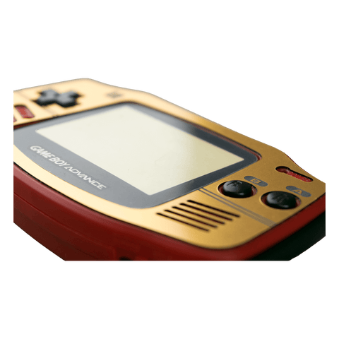 Famicom Style veneer sticker for Game Boy Advance console - metallic gold | Rose Colored Gaming - 2