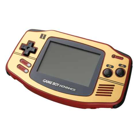 Famicom Style veneer sticker for Game Boy Advance console - metallic gold | Rose Colored Gaming - 1