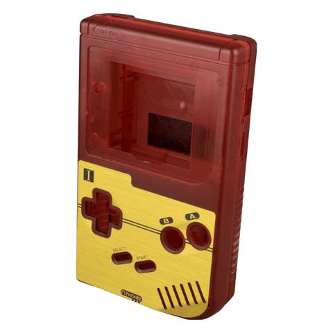 Famicom Style veneer sticker for Game Boy DMG - 01 console - metallic gold | Rose Colored Gaming - 1