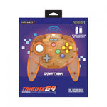 Tribute 64 2.4Ghz wireless N64 mini controller for N64, Switch, PC, Mac and Other USB Devices V2 - Clear orange Hawk editon | Retro-Bit