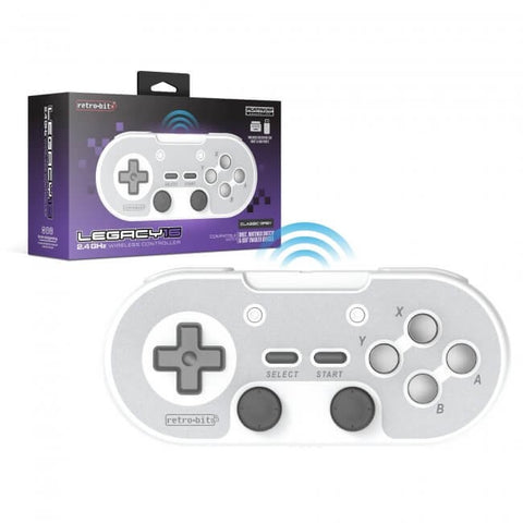 Legacy16 wireless controller for Snes, Switch & USB 2.4GHz - White | Retro-Bit	