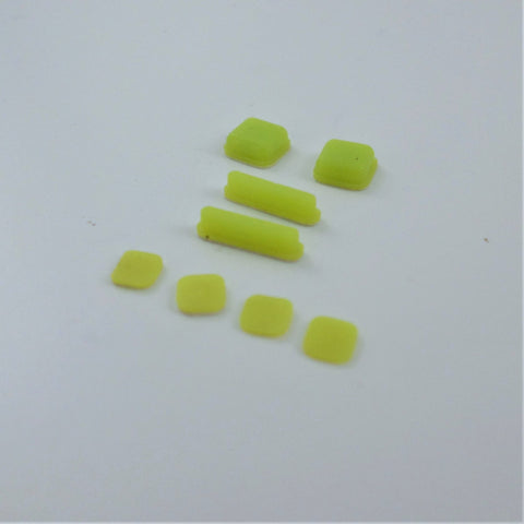 Feet and screw cover set for DS Lite console rubber silicone with adhesive replacement - Green | ZedLabz - 2