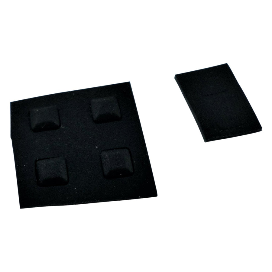 Feet & screw cover set for DS Nintendo console rubber silicone replacement - Black | ZedLabz - 1