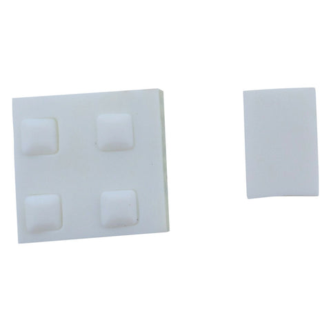 Feet & screw cover set for DS Nintendo console rubber silicone replacement - White | ZedLabz - 1