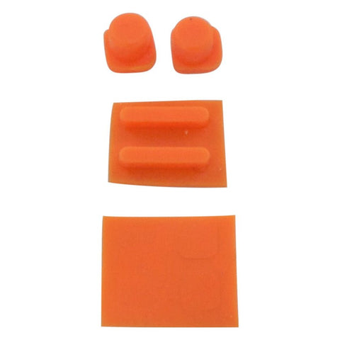 Feet & screw cover set for Nintendo DS Lite silicone rubber grip replacement - Orange | ZedLabz - 1