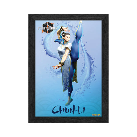 Street Fighter 6 Chun Li Plax lenticular frame 3D wall art officially licensed 10"x12" inch (23x30cm) | Pixel Frames