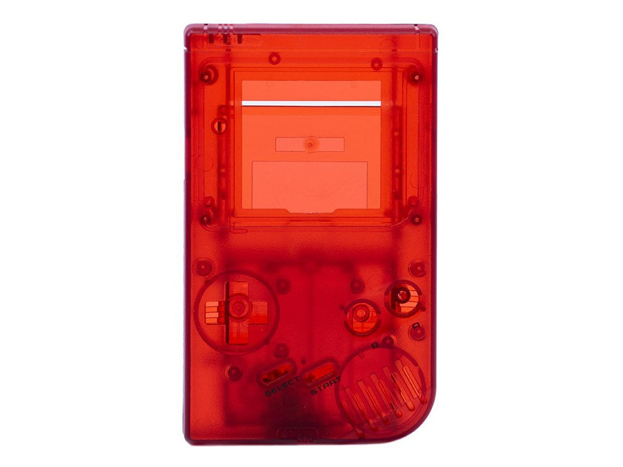 Front & Back Housing Shell For Nintendo Game Boy DMG - 01 Original Console - Clear Red | Retro Modding - 1