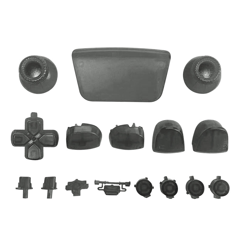 Full Button Set For Sony PS5 Controllers - Clear Black | ZedLabz - 1