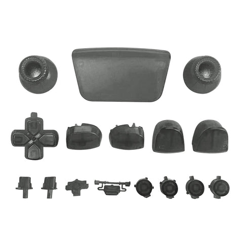 Full Button Set For Sony PS5 Controllers - Clear Black | ZedLabz - 1