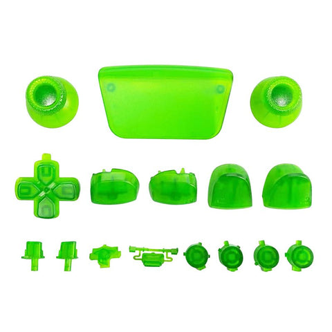 Full Button Set For Sony PS5 Controllers - Clear Green | ZedLabz - 1