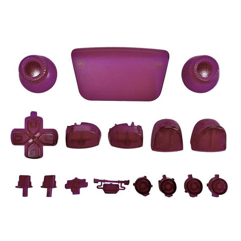 Full Button Set For Sony PS5 Controllers - Clear Purple | ZedLabz - 1