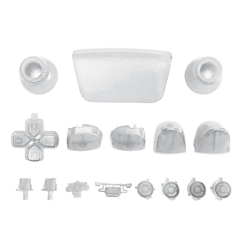 Full Button Set For Sony PS5 Controllers - Clear | ZedLabz - 1