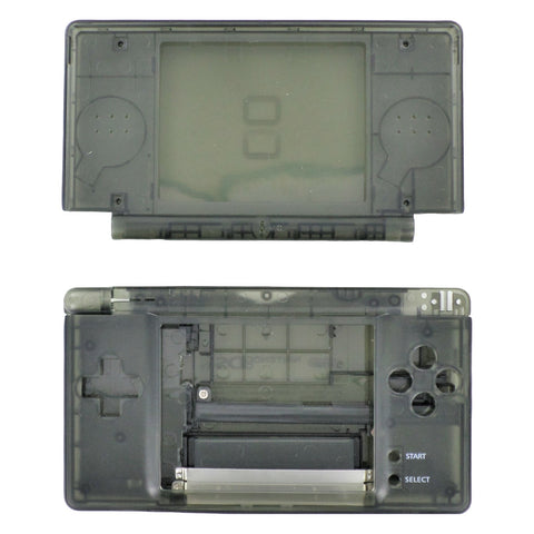 Full housing shell for Nintendo DS Lite console complete casing repair kit replacement - Clear Black | ZedLabz - 2