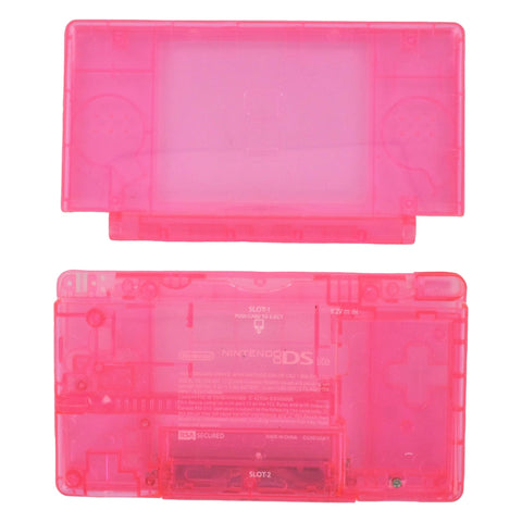 Full housing shell for Nintendo DS Lite console complete casing repair kit replacement - Clear Pink | ZedLabz - 1