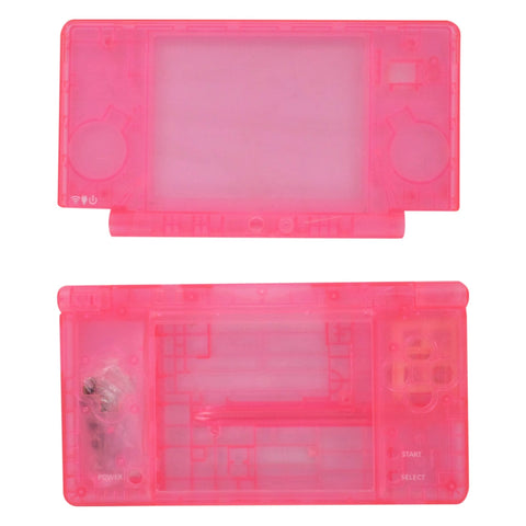 Full housing shell for Nintendo DSi console complete repair kit replacement - Clear Pink REFURB | ZedLabz - 2