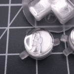 Hand cast custom resin buttons for Nintendo Game Boy Color (GBC CGB) - Chrome silver | Lab Fifteen Co