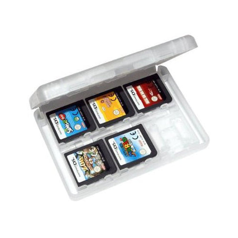 Game case for 3DS, 2DS & DS game cartridges storage box travel holder 24 in 1 - white REFURB | ZedLabz - 1