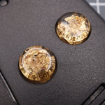 Hand cast custom resin buttons for Nintendo Game Boy Advance - Gold Flake | Lab Fifteen Co