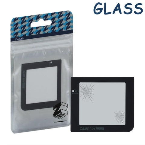 Glass screen lens for Game Boy Pocket original screen size with led lamp hole [GBP] | ZedLabz - 1