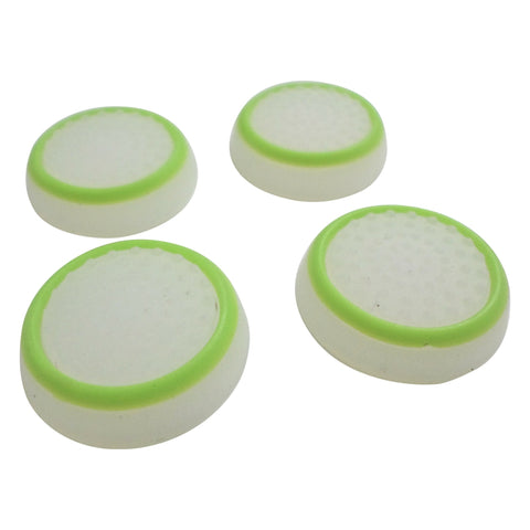 Glow in the dark dotted thumbstick grips for PS4 - 4 pack white & green | ZedLabz - 1