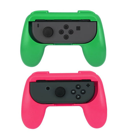 Grip for Nintendo Switch Joy - Con controllers ergonomic handle - 2 pack Green & Pink | ZedLabz - 1