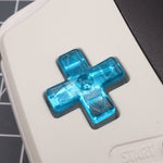 Hand cast custom resin buttons for Nintendo Game Boy Advance - Chrome Blue | Lab Fifteen Co - 3