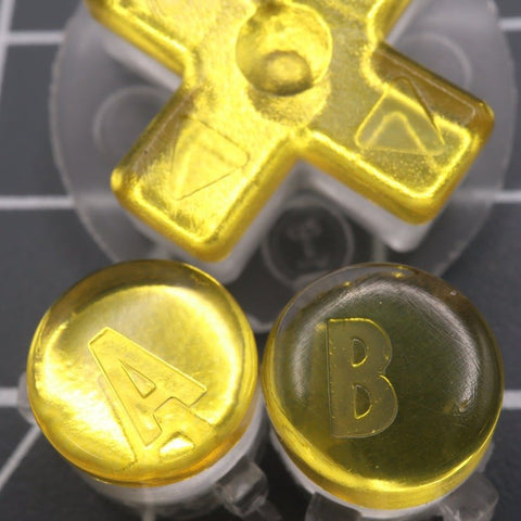 Hand cast custom resin buttons for Nintendo Game Boy Advance - Chrome Gold | Lab Fifteen Co - 2