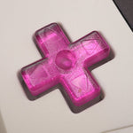 Hand cast custom resin buttons for Nintendo Game Boy Advance - Chrome pink | Lab Fifteen Co - 2