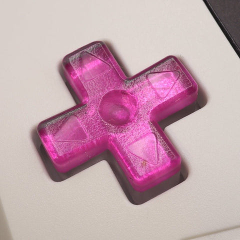 Hand cast custom resin buttons for Nintendo Game Boy Advance - Chrome pink | Lab Fifteen Co - 2