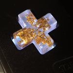 Hand cast custom resin buttons for Nintendo Game Boy Advance - Gold Flake | Lab Fifteen Co - 9