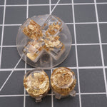 Hand cast custom resin buttons for Nintendo Game Boy Advance - Gold Flake | Lab Fifteen Co - 1