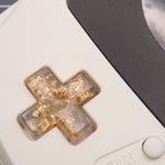 Hand cast custom resin buttons for Nintendo Game Boy Advance - Gold Flake | Lab Fifteen Co - 5