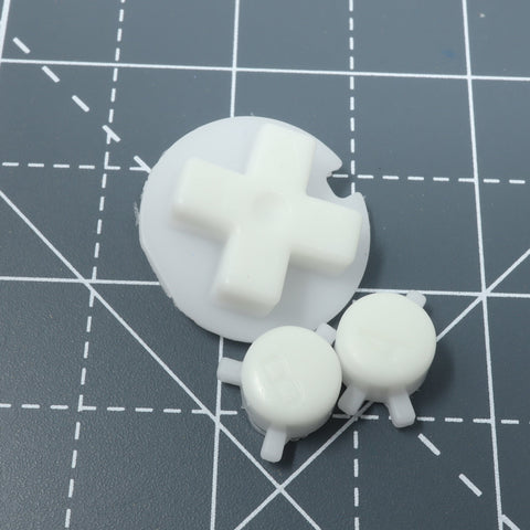 Hand cast custom resin buttons for Nintendo Game Boy Color - Glow in the dark Blue | Lab Fifteen Co - 2