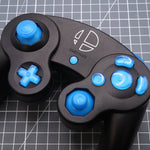 Hand cast custom resin buttons set for Nintendo GameCube - Blueberry candy [NGC] | Lab Fifteen Co - 4